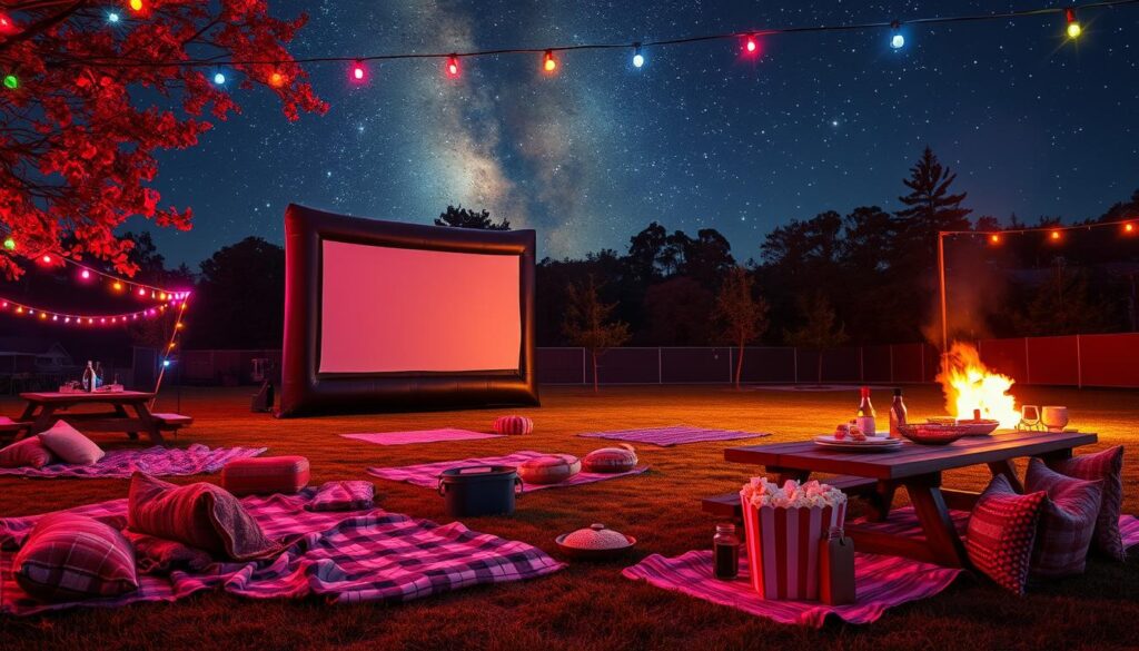 Inflatable Projector Screen Outdoor Setup