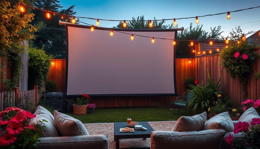 Outdoor Projector Screen Setup