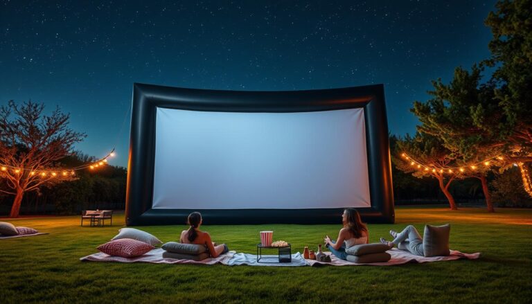 blow up projector screen outdoor